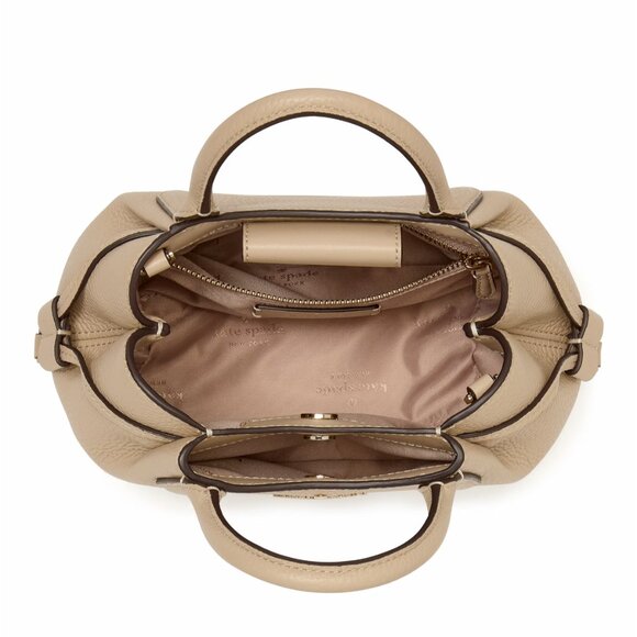 New Kate Spade Dumpling Mini Satchel Pebble Leather Light Sand - Picture 3 of 5